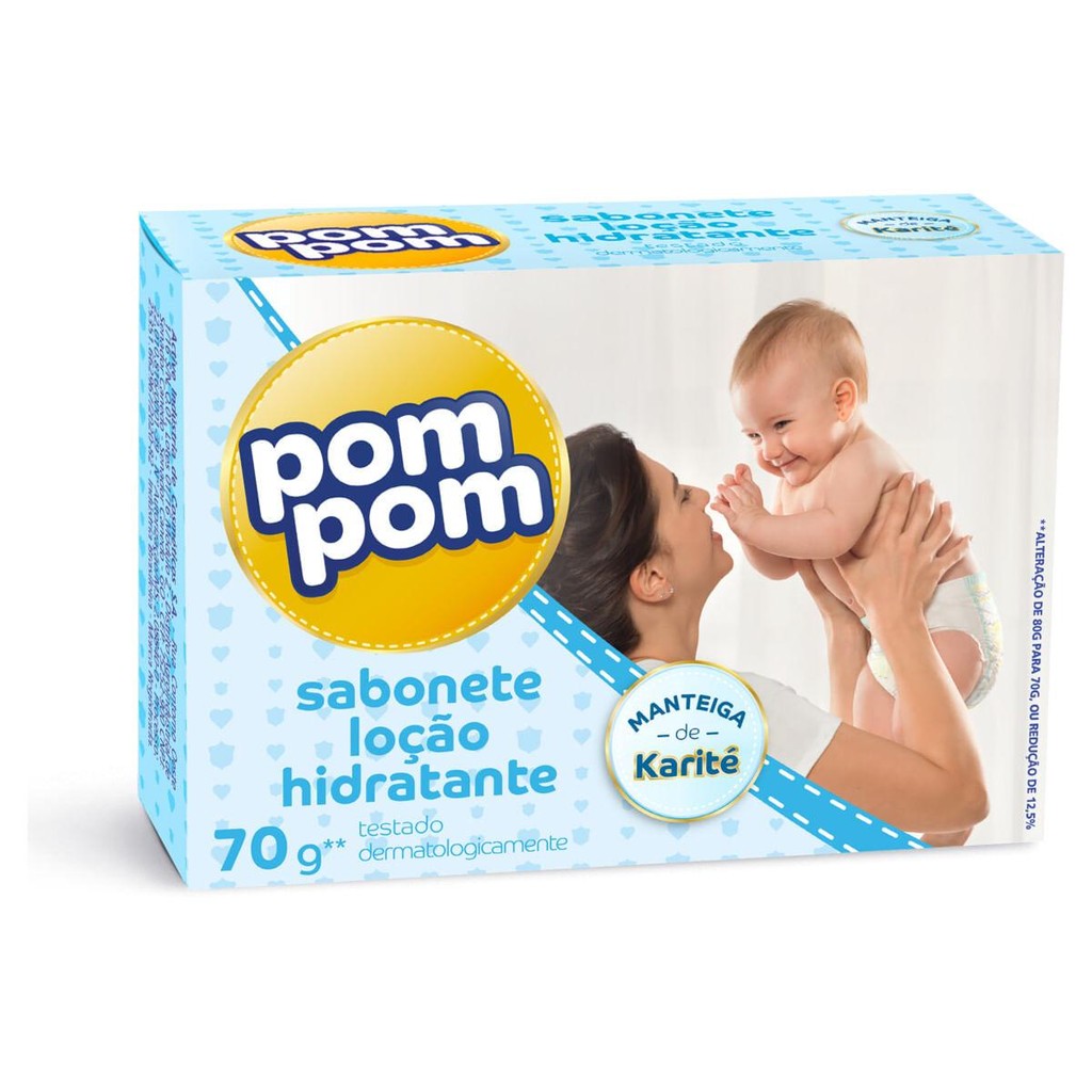 Sabonete Pom Pom Loção Hidratante 70g em Oferta na Shopee