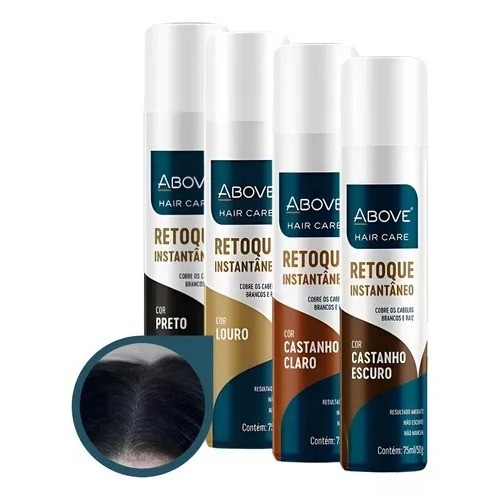 Retoque Capilar Instantâneo Spray Cabelo(s) - Todas Cores Sai na Lavagem Cobertura Rápida