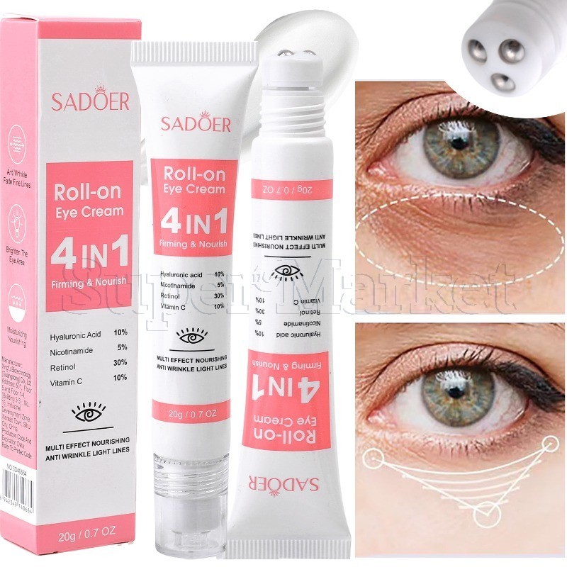 Creme Para Os Olhos Multiefeito 4 Em 1-Desbota Olheiras , Pele Firme-Todos Tipos De Remoção De Rugas-Tratamento-Soro Nut