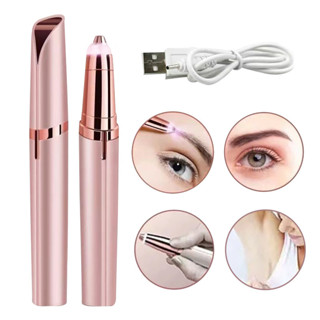 KIT Depiladora Caneta Aparadora De Sobrancelha Rosto Portátil Elétrico Recarregável NS02 em Oferta na Shopee