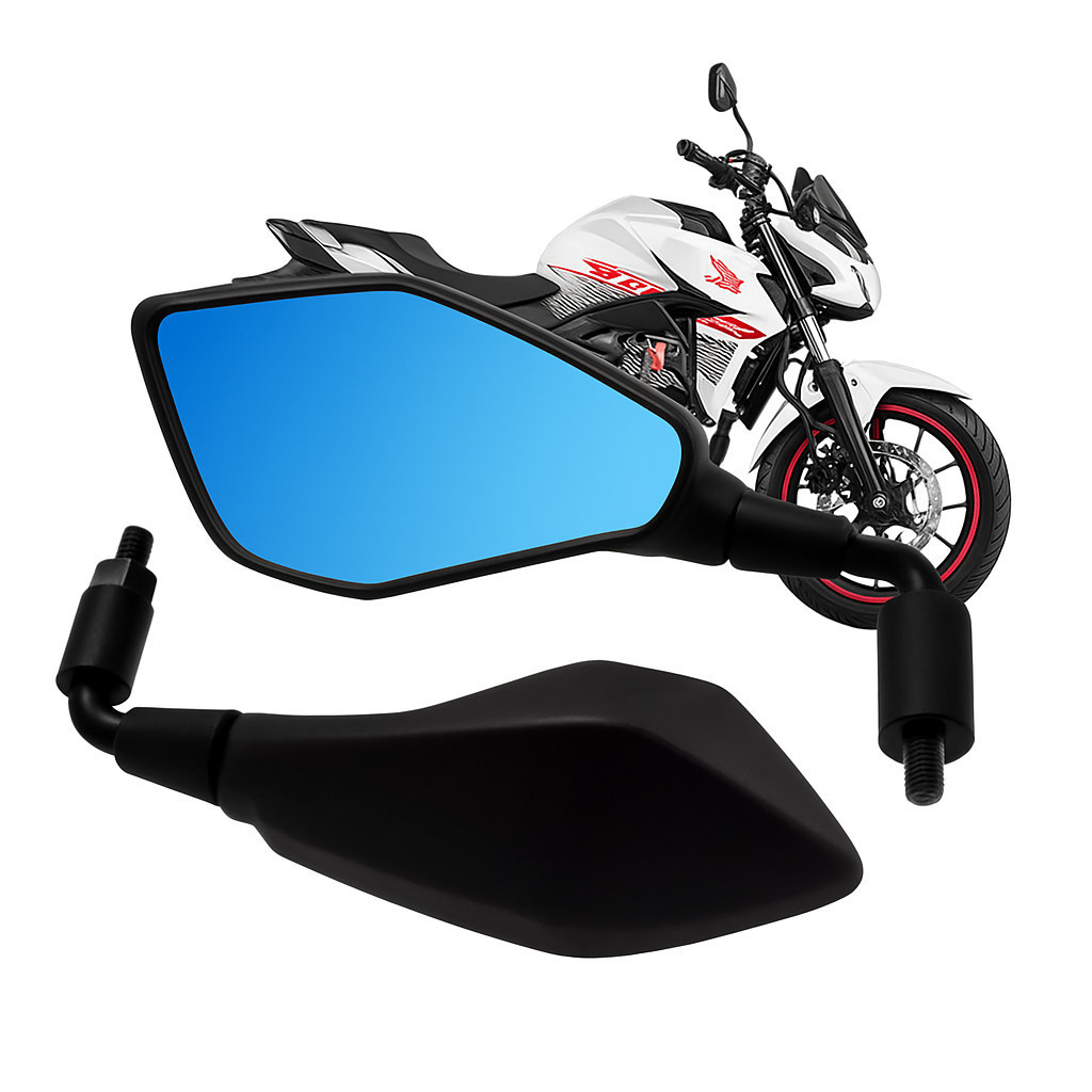 Retrovisor Esportivo Z400 Haste Curta 90° Lente Azul Convexa Rebaixado Universal Honda em Oferta na Shopee