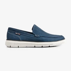 Mocassim Masculino Ferracini Couro Legitimo Macio Leve Calce Fácil Prisma Azul 7271-697E