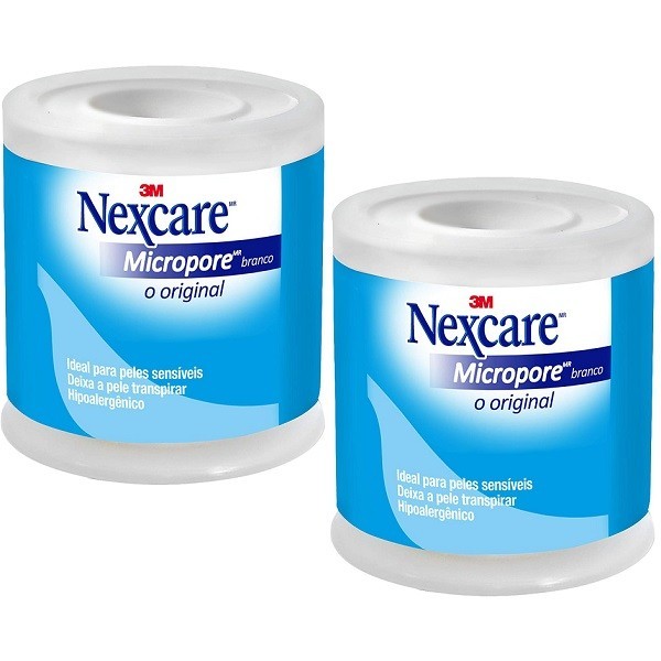 Kit com 2 Fita Micropore Nexcare 50MM X 4,5M em Oferta na Shopee
