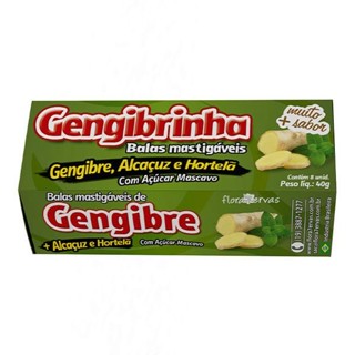 Gengibrinha Gengibre Alcaçuz Hortelã 8 Balas Mastigáveis em Oferta na Shopee