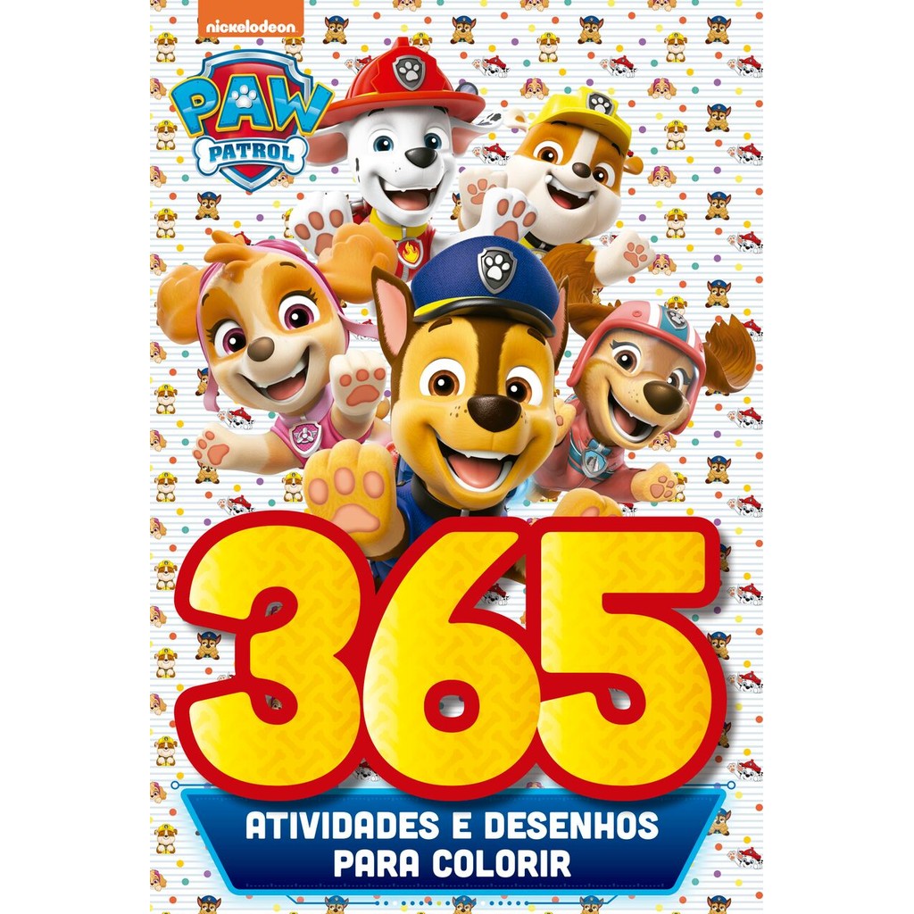Patrulha Canina Livro 365 Atividades e Desenhos para Colorir em Oferta na Shopee