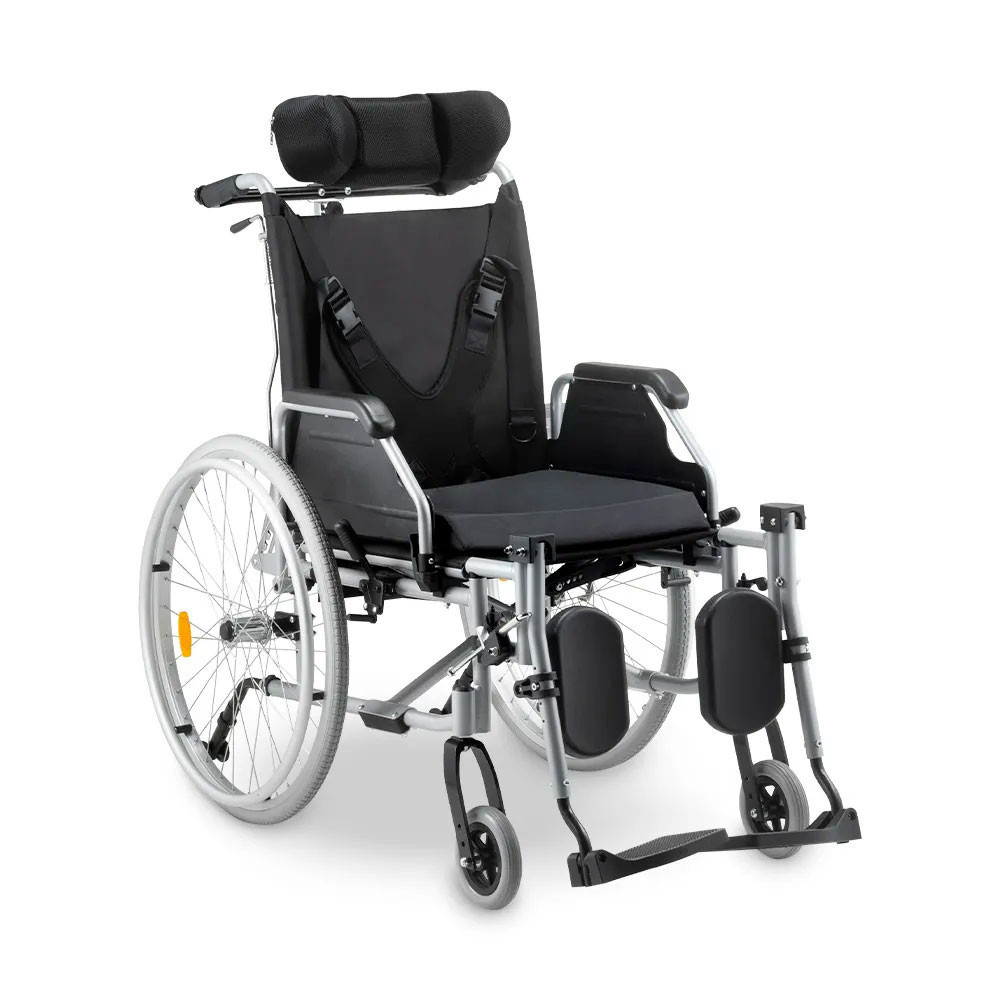 Cadeira de Rodas D700 Reclinável em Alumínio Dobrável até 130 Kg Dellamed em Oferta na Shopee