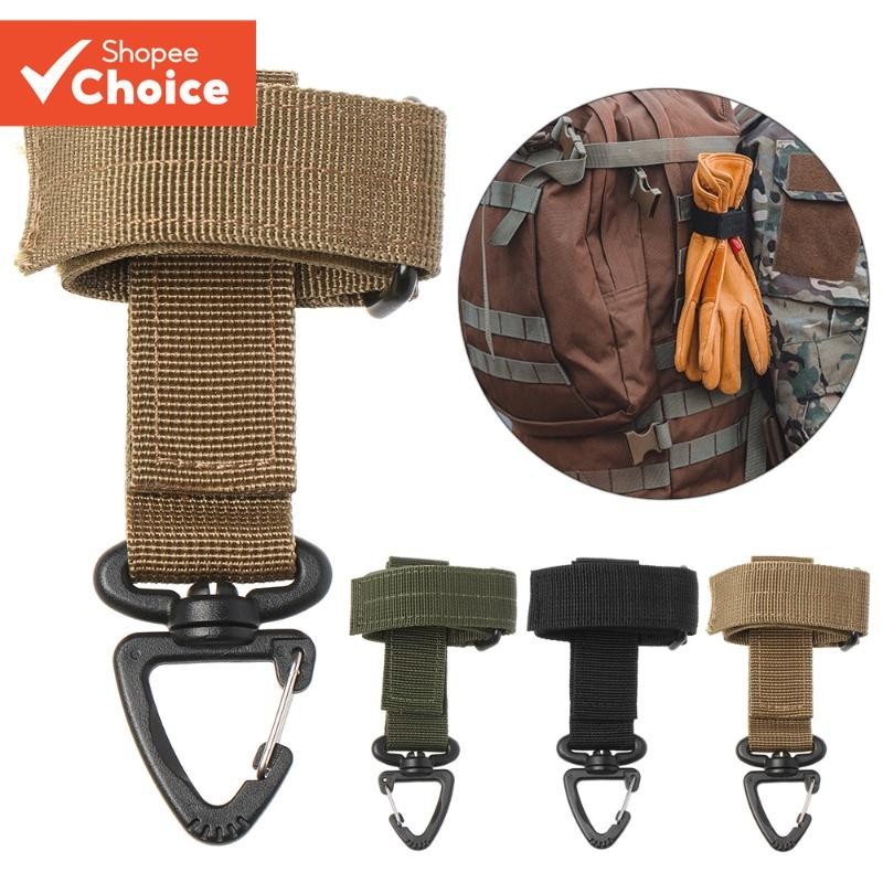 Alça do Suporte de Luva Mochila Suspenso com Gancho de Segurança e Fivela de Armazenamento para Caminhada e Acampamento