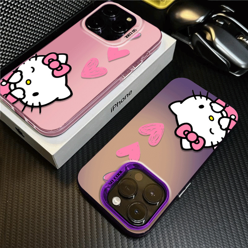 Capinha Hello Kitty Amor Para iPhone X Xr Xs 11 12 13 15 14 16 Pro Max Capa de telefone Resistente A Choques Case em Oferta na Shopee