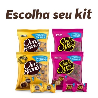 Kit bombom de Chocolate Sonho de Valsa ou Ouro Branco 1Kg Lacta Flex SP em Oferta na Shopee