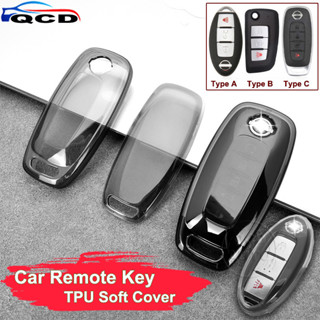 Nissan Chave Remota Do Carro Transparente Escudo Preto TPU Capa Protetora Macia Para Chutes Tiida March Versa Sentra Liv em Oferta na Shopee