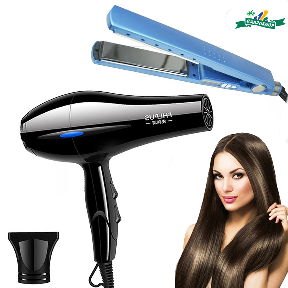 Kit Chapinha e Secador de Cabelo Bivolt - Nano Titanium 3200W Profissional para Uso Diário
