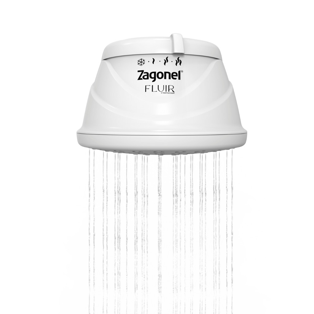 Chuveiro Ducha Fluir 4T 127v 5500w Jato Forte Branco Zagonel