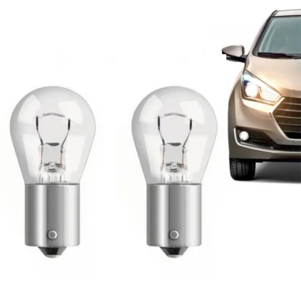 2 Lâmpadas Automotiva P21 21W 12V 1 POLO BA15S 1BP32051AA Seta Lanterna Pisca Traseira Carro Envio Imediato Original