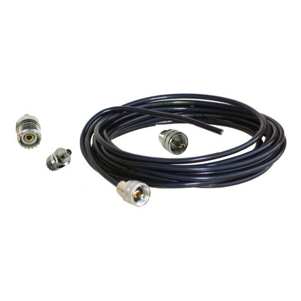 Cabo Coaxia Px 10m Cabo 2conector 2 Adaptdor Radio Baofeng