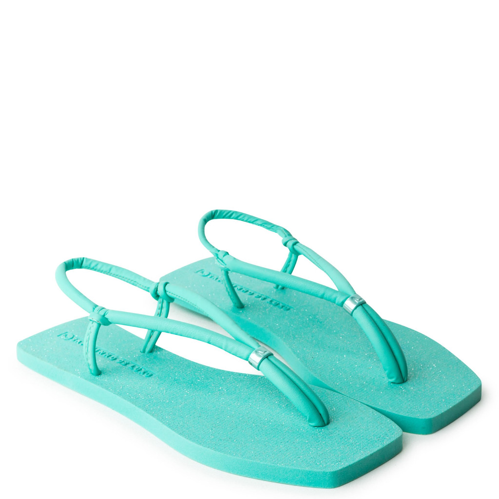 Rasteira Pop Napa Soft Strech Ocean Green 10020.06_3 - Women Shoes