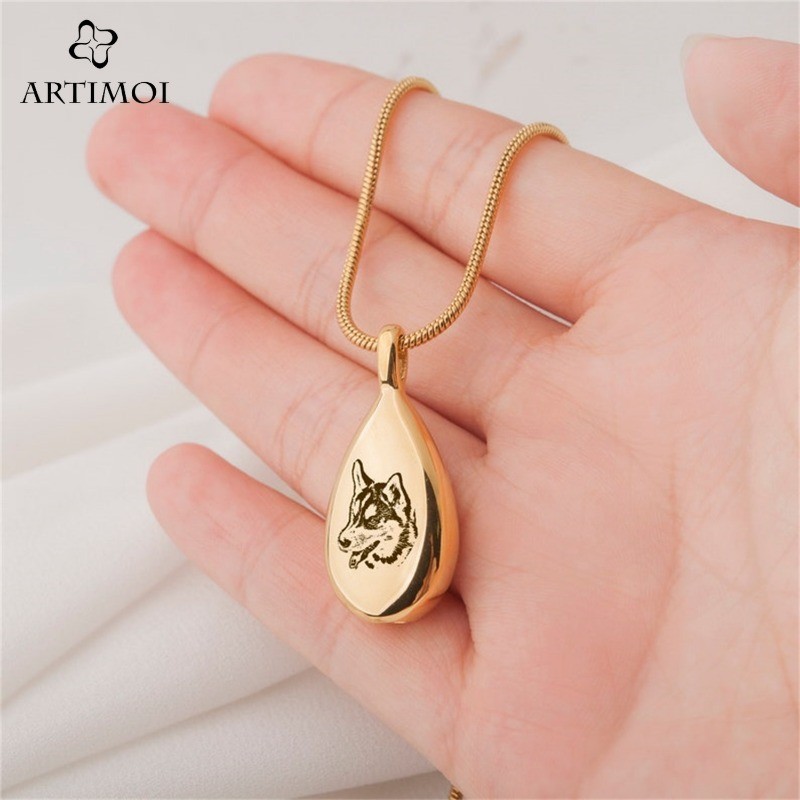 ARTIMOI Pet Retrato Personalizado-Animal De Estimação Cinzas Lembrança-Cachorro Foto Urna Colar Cremação Jóias