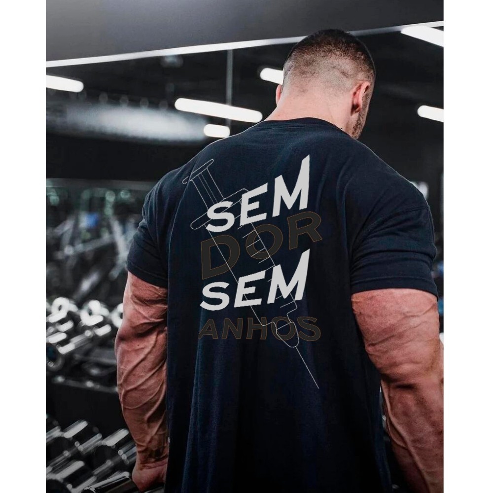 [Camiseta Premium em Algodão Puro]GXG Camiseta Oversized Confortavel Treino Sem Dor Sem Ganho Academia Premium Maromba
