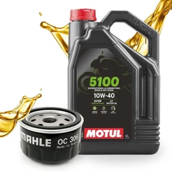 Troca de Óleo P/ Kawasaki Z750 Z800 Z900 Ninja1000 Motul 5100 10w40 + Filtro