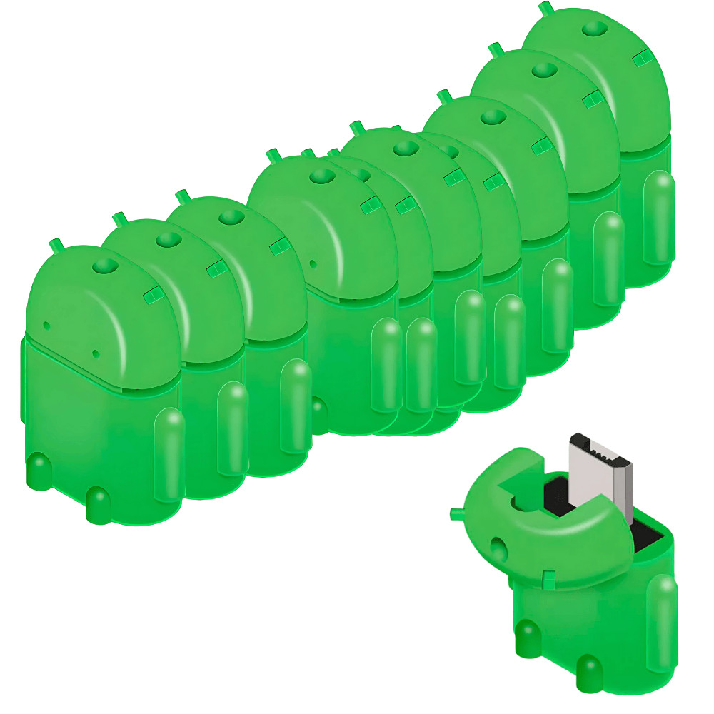 Kit 10x Unidades Adaptador OTG Micro USB para USB Femêa