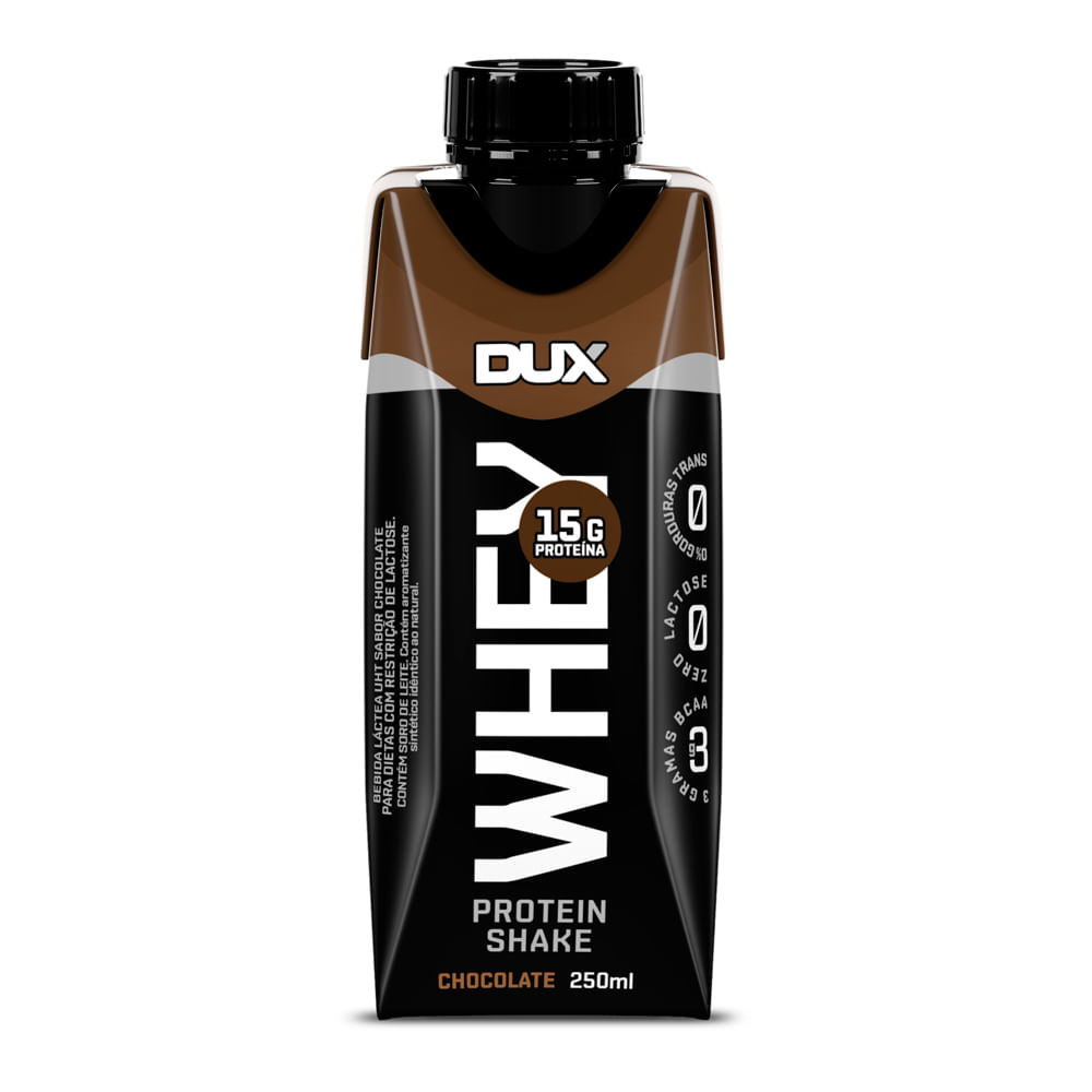 Bebida Láctea UHT Whey Protein Shake Dux Sabor Chocolate com 15g de Proteína 250ml - Health