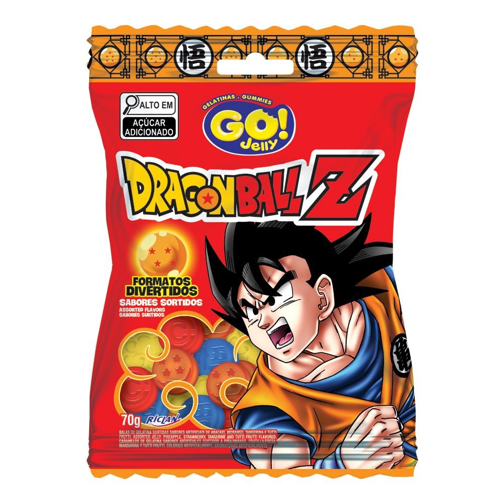 Bala Go! Jelly Dragon Ball Z Sabores Sortido 70g - Food & Beverages