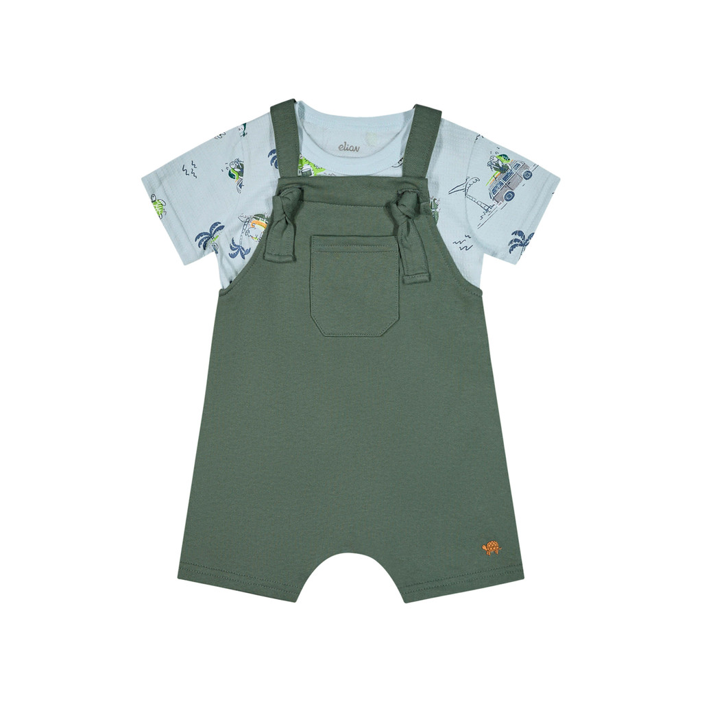 Conjunto Bebê Menino Jardineira Elian Azul - Baby & Kids Fashion