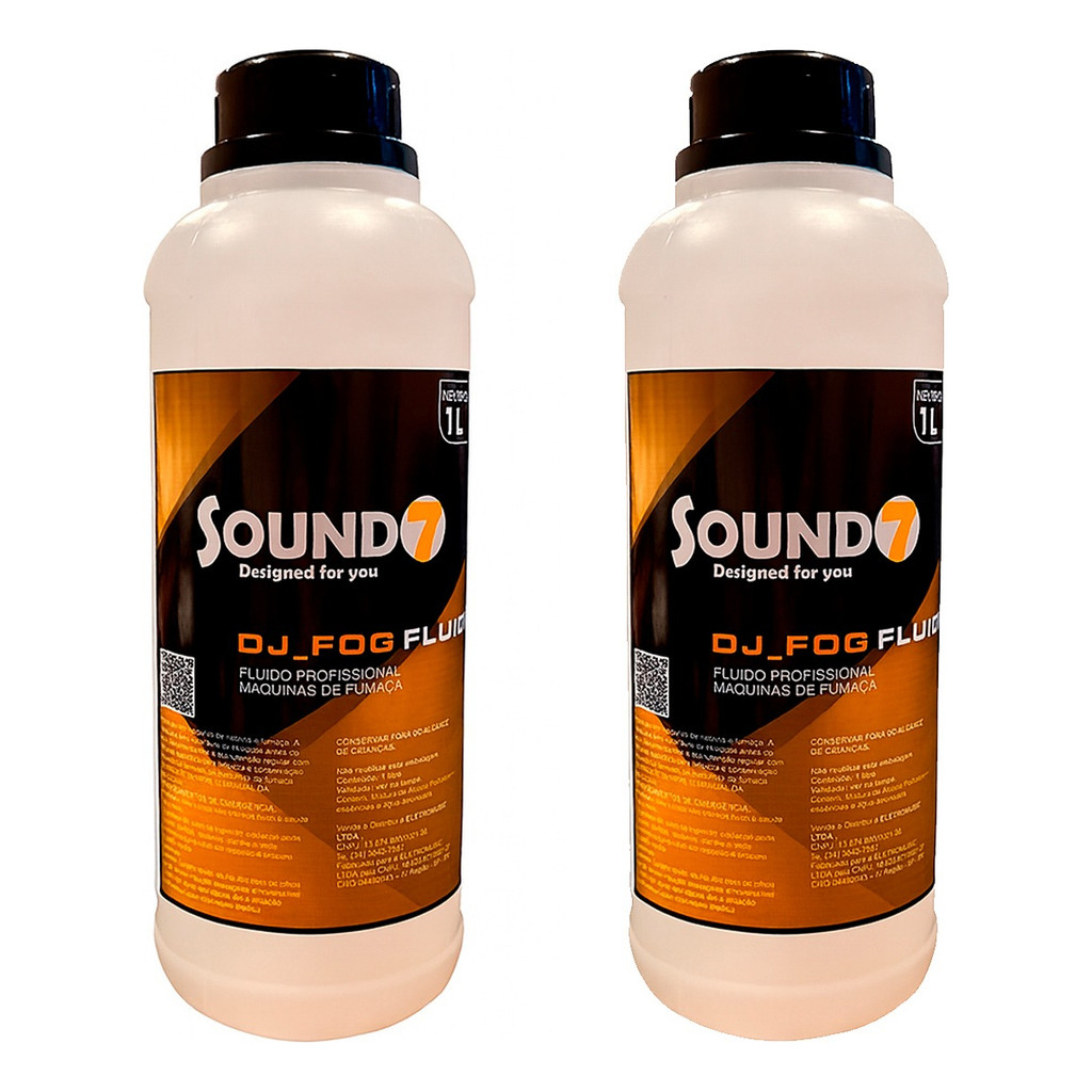Kit 2 Líquido De Fumaça Sound7 Djfog Fluid 1 Litro Densidade
