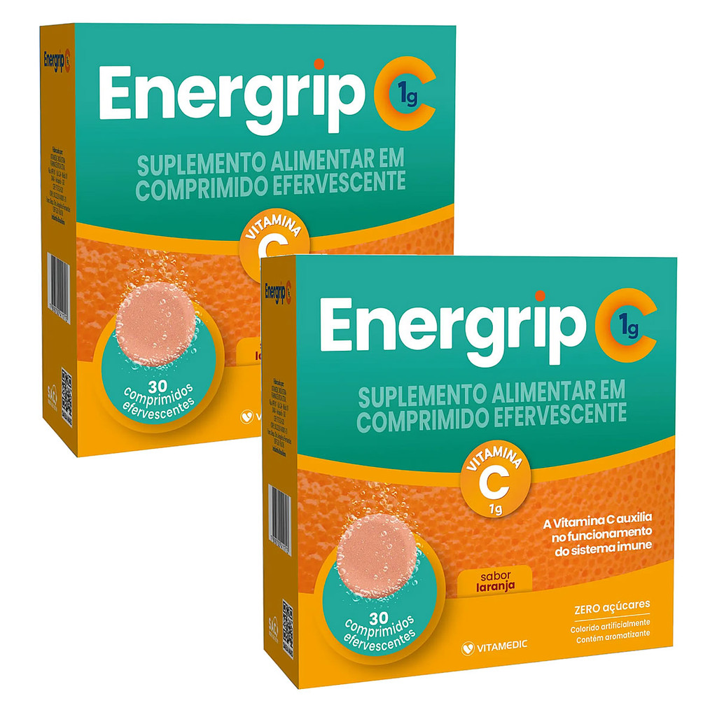Kit 2 Und Energrip C 1g 30 Comprimidos Efervescentes em Oferta na Shopee