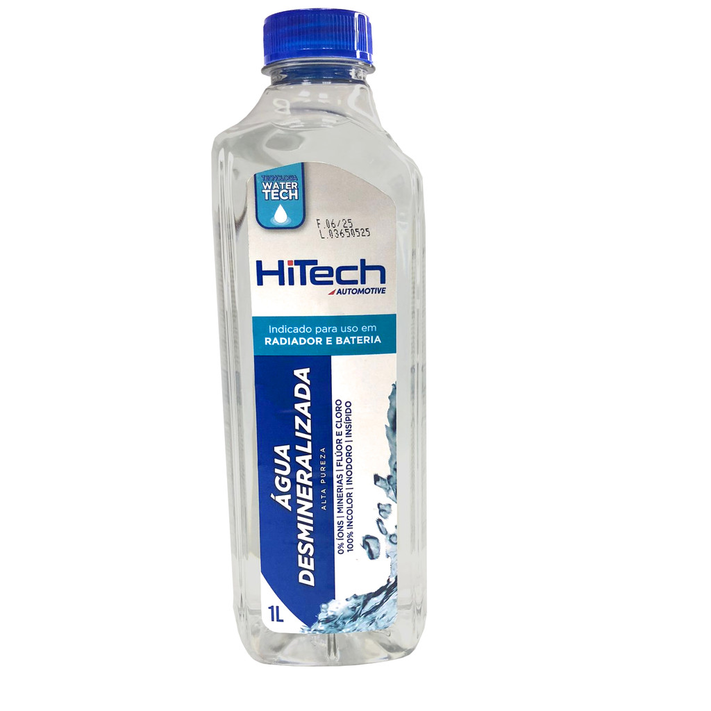 Água desmineralizada Para Radiador ou Bateria 1 Litro Hitech em Oferta na Shopee