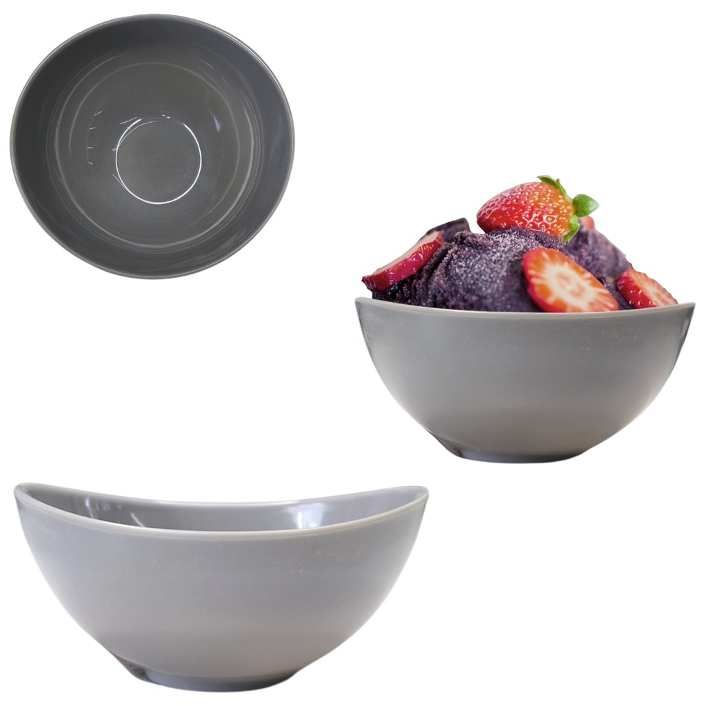Tigela Melamina 300ml Cinza Louça Cozinha