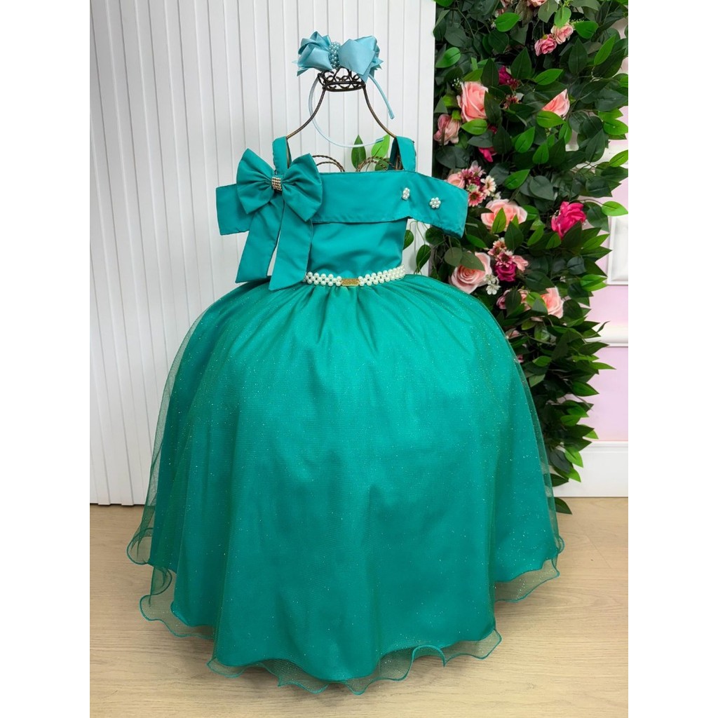 Vestido Banana Club Longo Doce Elegancia Verde Jade