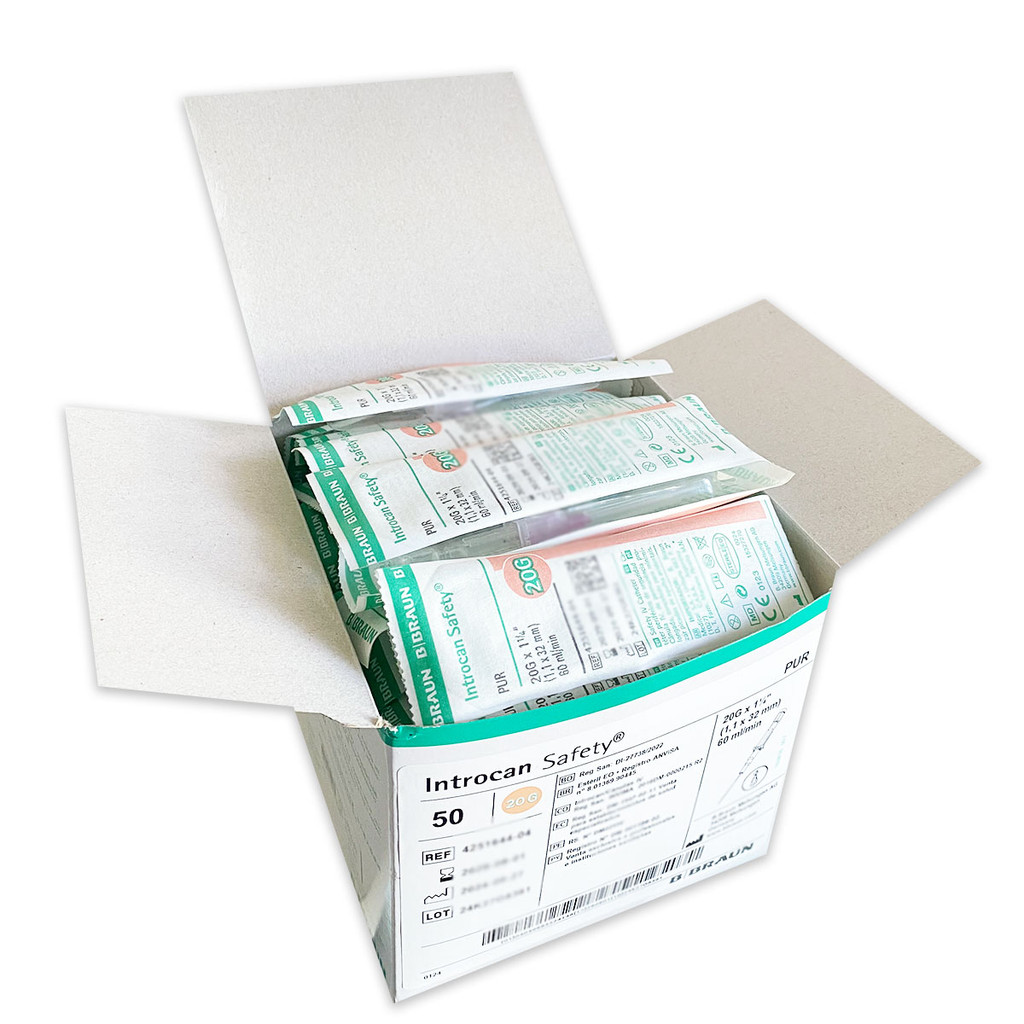 Cateter Intravenoso com Dispositivo de Segurança Introcan Safety B Braun 50 unidades