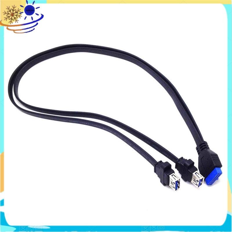 Cabo De Extensão De Painel Frontal USB 3.0 Duplo De 2 Portas Tipo Fêmea Para Adaptador De Slot De Cabeçalho De Caixa De 