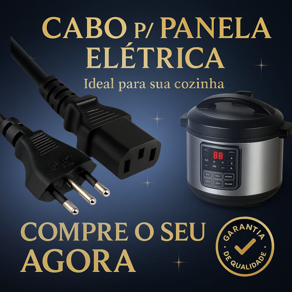 Tomada Para Panela Elétrica 3 Pinos 10A 1,5m Cabos Fio de Energia Cabo de Força Panela de Arroz em Oferta na Shopee