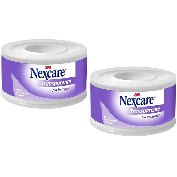 Kit com 2 Fita Transpore Nexcare 25MM X 4.5M 3M em Oferta na Shopee