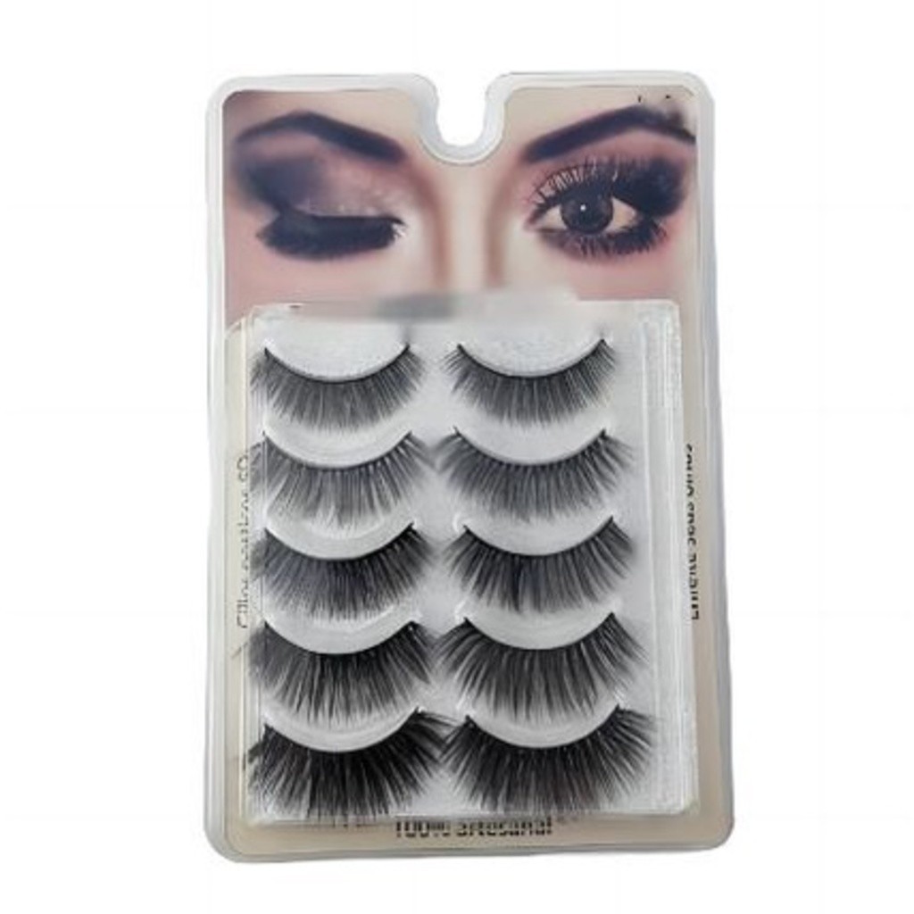 6D Cílios Postiço Lash Natural Volume Médio Longo 5 Pares em Oferta na Shopee
