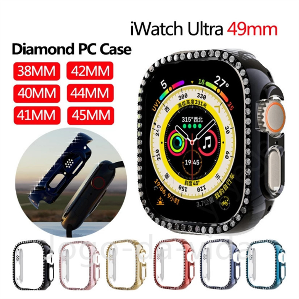 capa case bling brilho para smartwatch apple watch series 7 8  Ultra 38 40 41 42 44 45 49MM DK store DK store