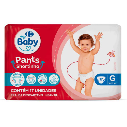 Fralda Pants Carrefour My Baby G 17 Unidades - Mom & Baby