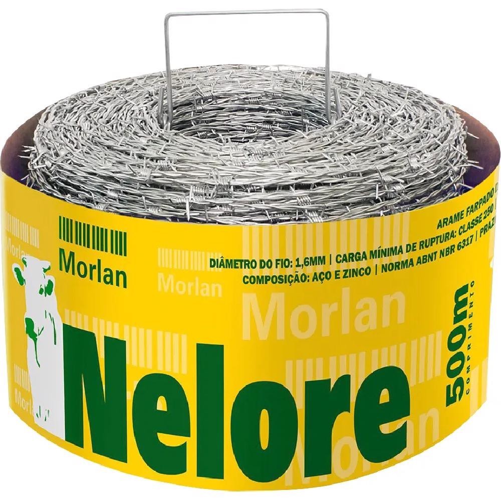 Arame Farpado 500 Metros Nelore 1,60mm 1078 MORLAN em Oferta na Shopee