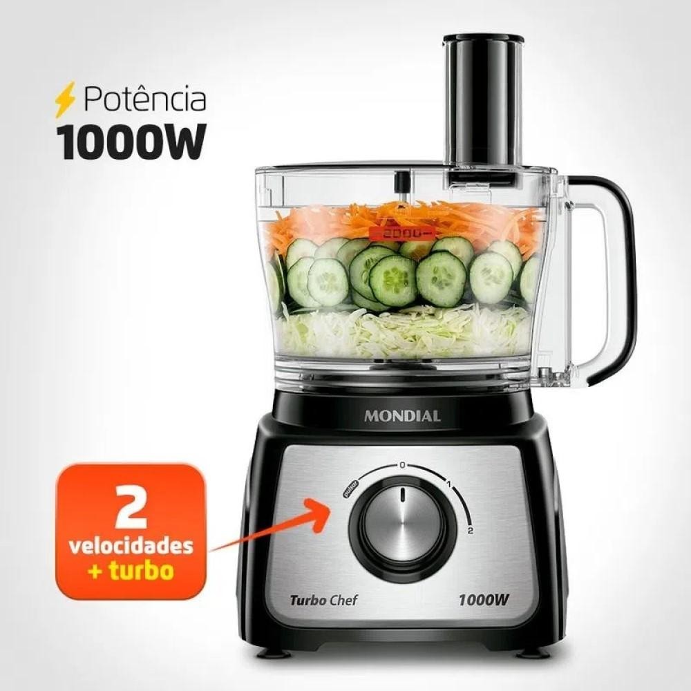 Multiprocessador Turbo Chef Mondial 7 em 1 MPN01B 127v Preto em Oferta na Shopee
