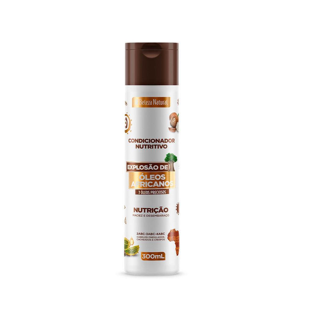 Condicionador Nutritivo Beleza Natural Explosão de Óleos Africanos 300ml bn.Explosão - Beauty