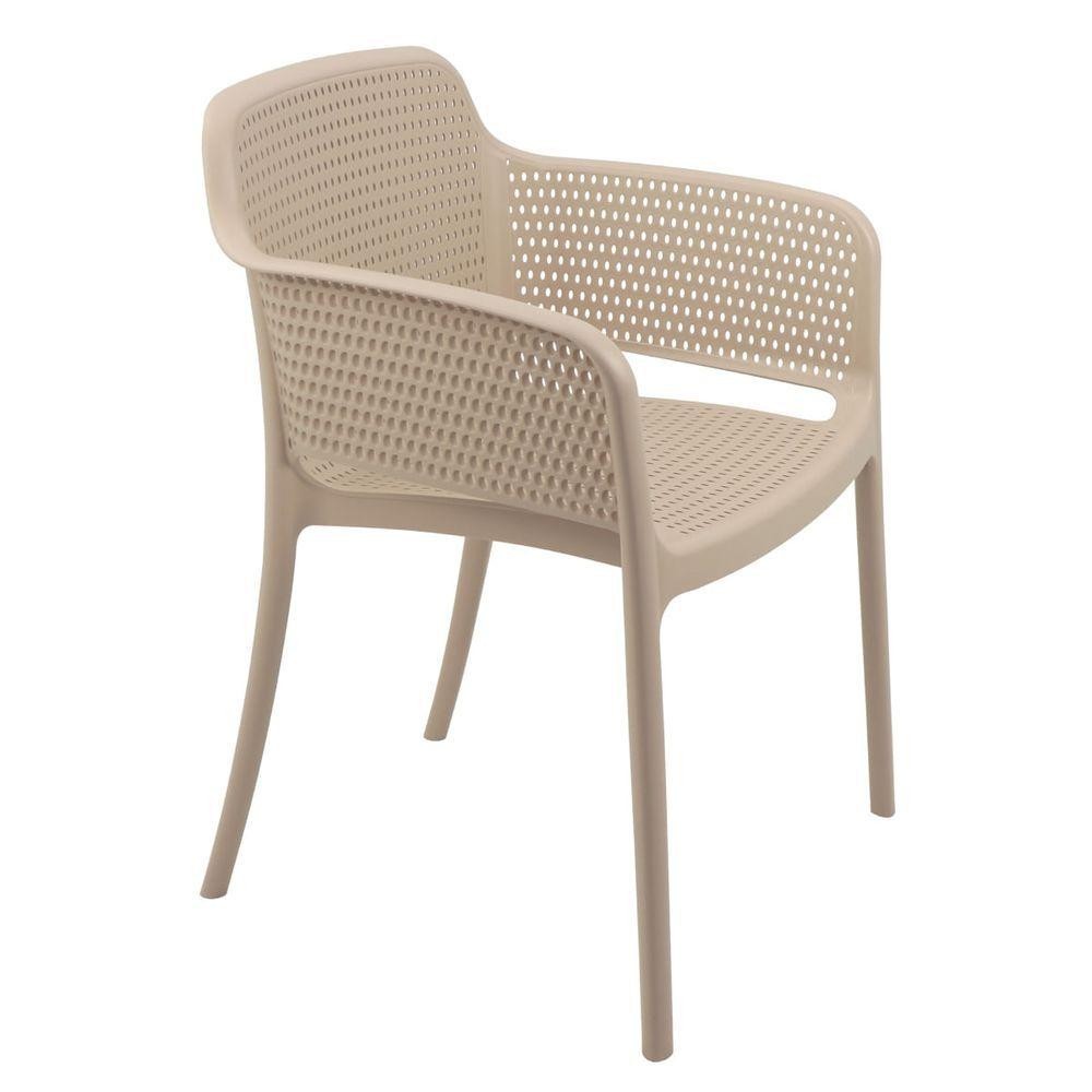 Cadeira Tramontina Gabriela Areia Empilhável Em Polipropileno E Fibra De Vidro em Oferta na Shopee