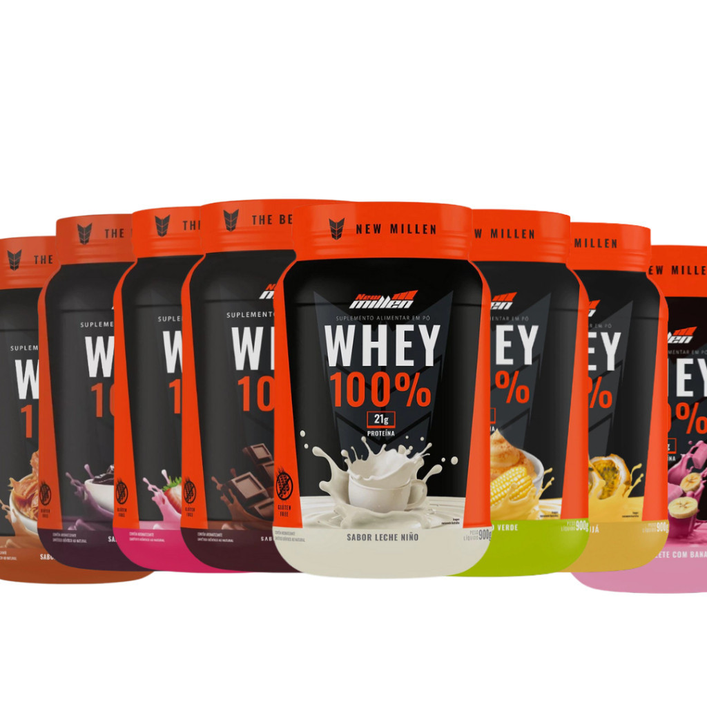 Whey 100% Concentrado Pote 900g New Millen