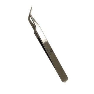 Pinça Simples Prata Curva Para Alongamento Extensão De Cílios Iniciante em Oferta na Shopee