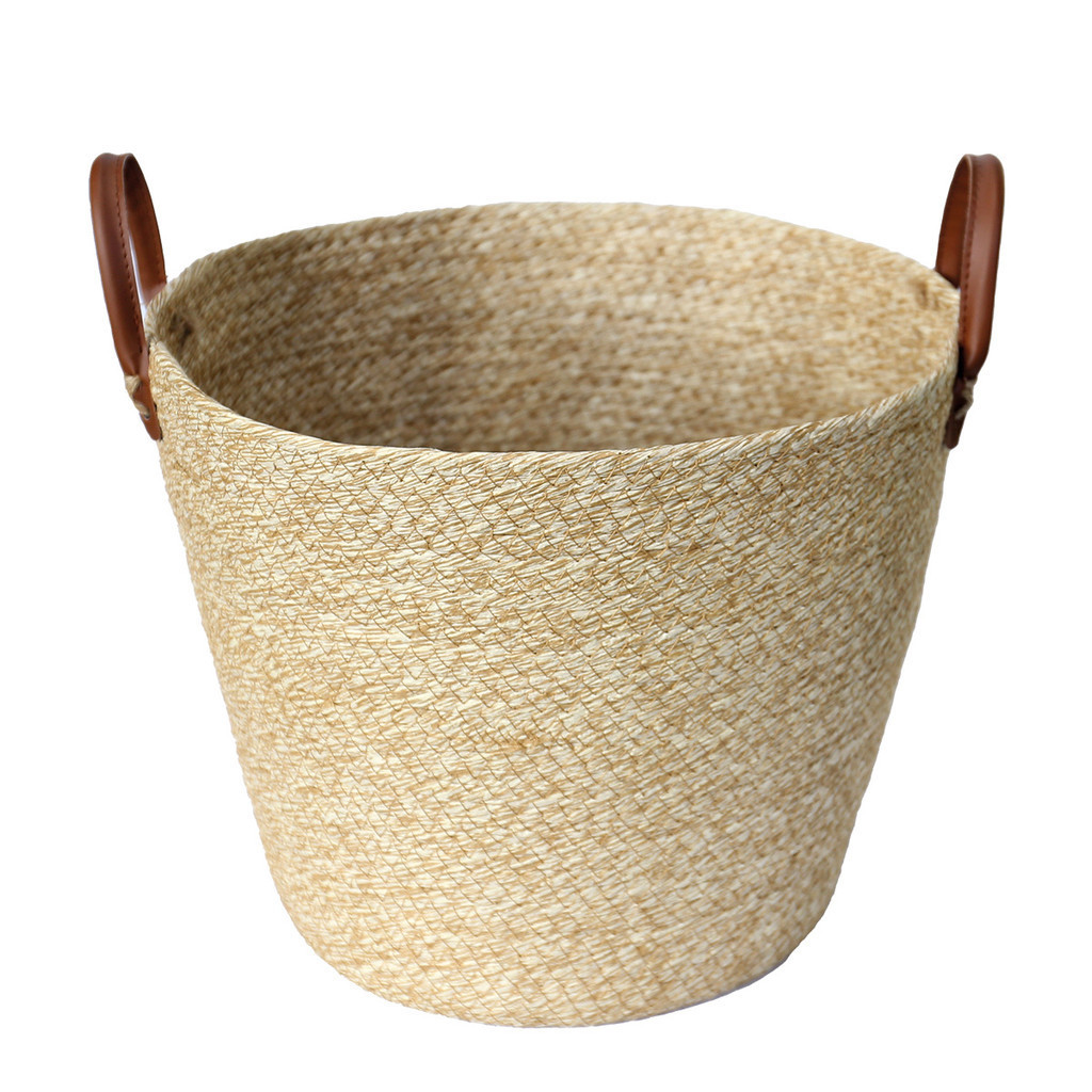Cesto Fibra Natural Com Alça Paramount Grande 33x28cm 3011 em Oferta na Shopee
