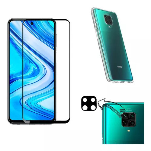 Capa Case Capinha Anti Shock Xiaomi Note 9s/Note 9 pro + Pelicula Vidro 3D+Pelicula Camera 3D