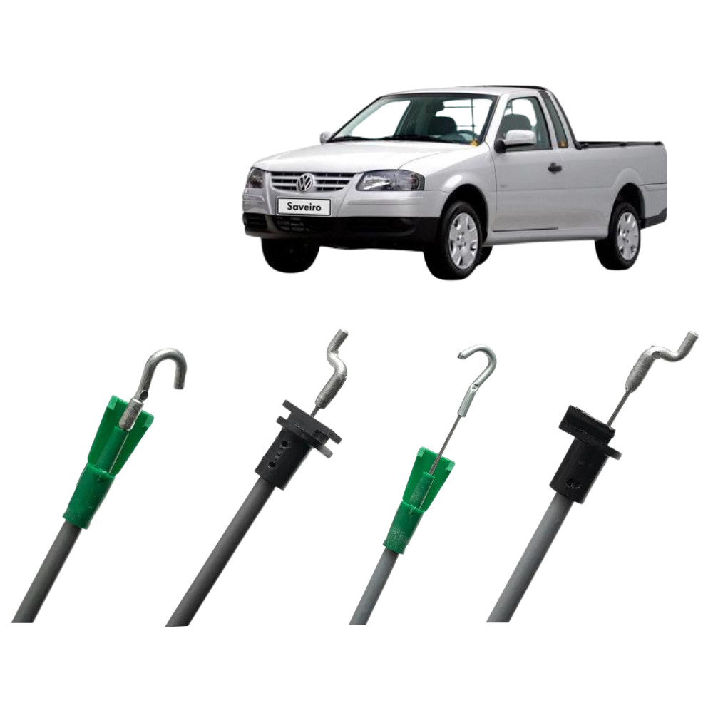 Par Cabo Comando Aciona Fechadura Dianteira Saveiro 05 A 09 em Oferta na Shopee
