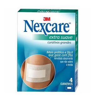 Curativo Nexcare Grande EXTRA Suave 4 Unidades em Oferta na Shopee