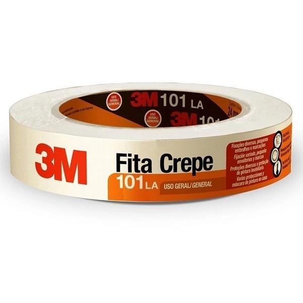 Fita Crepe 18MM X 50M 3M 101LA Unidade em Oferta na Shopee
