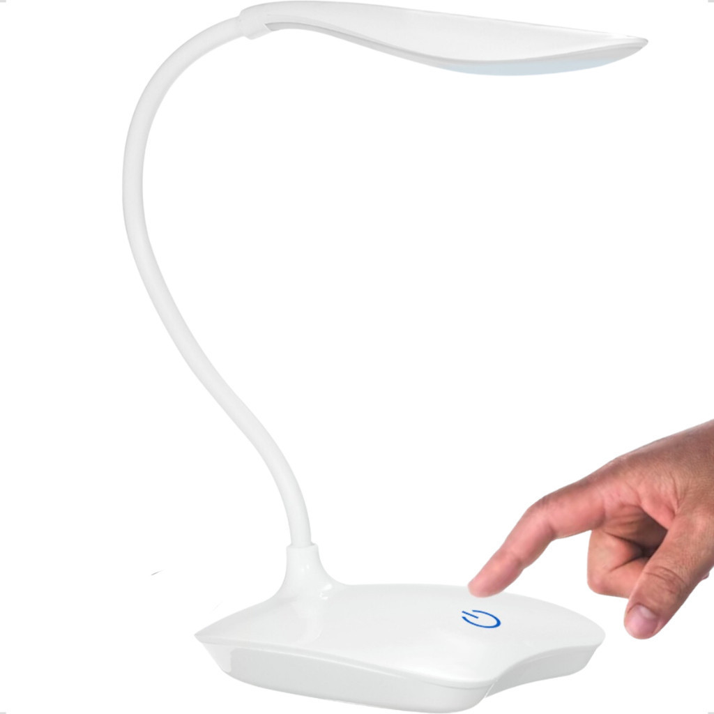 Luminária Articulável de Mesa Led Touch Abajur Cama Recarregável em Oferta na Shopee